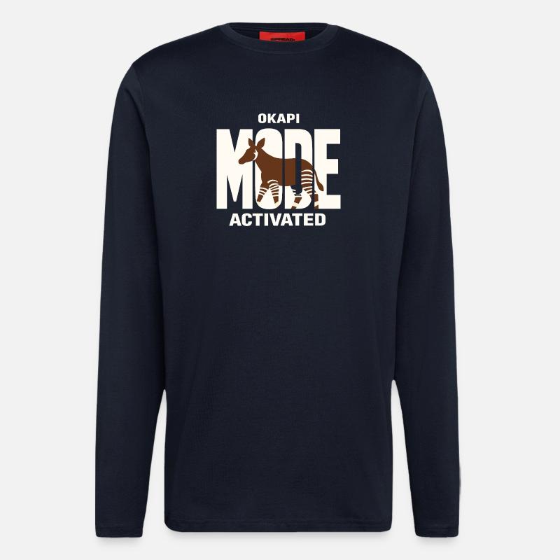 Okapi-liebhaber Okapi-tier Seltene Tierweltliebe - Langarmshirt - made by SPREAD  - DARK NAVY