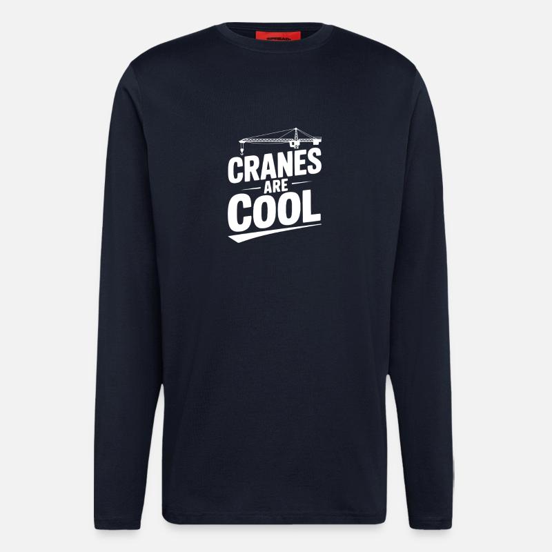 Kraniche sind cool - Langarmshirt - made by SPREAD - DARK NAVY