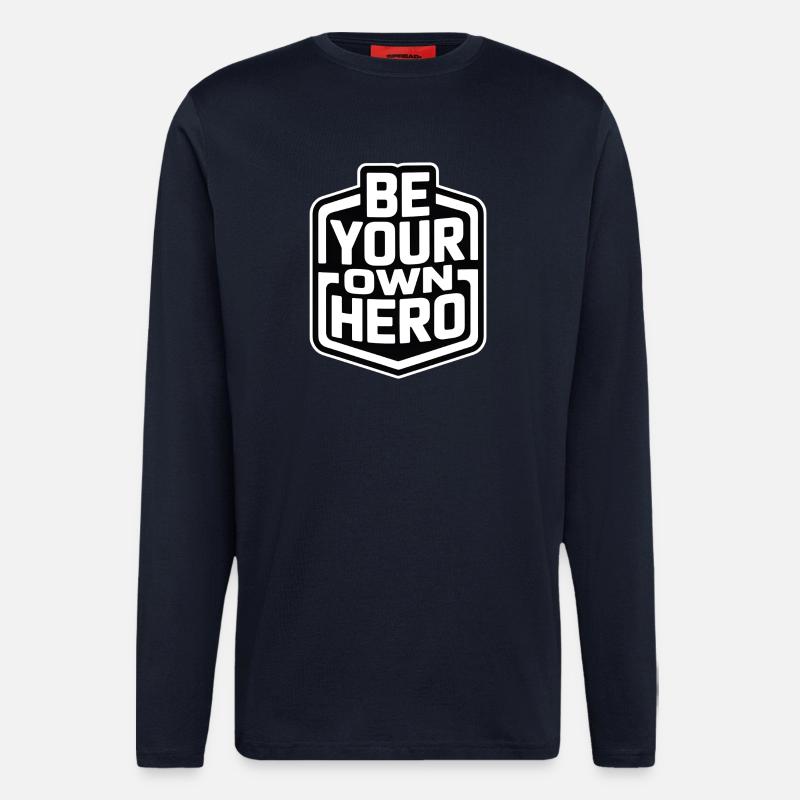 Sei dein eigener Held - Langarmshirt - made by SPREAD - DARK NAVY