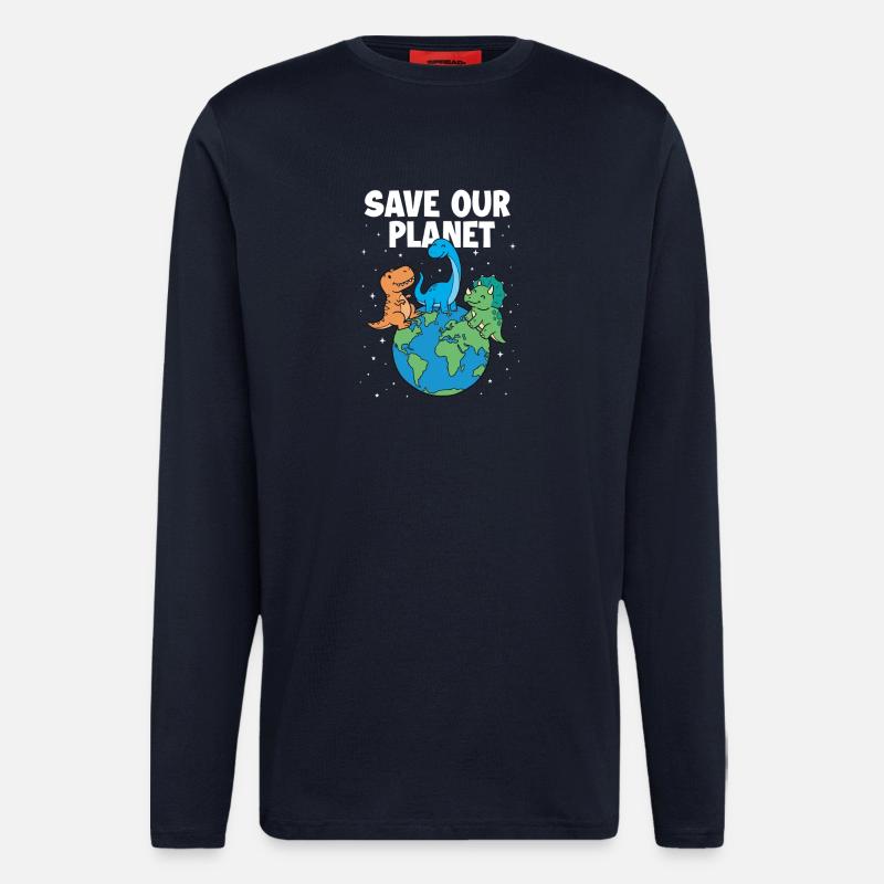 Save Our Planet Climate Environmental - Longsleeve - made by SPREAD  - DARK NAVY