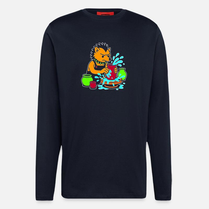 Pottery Pup Splash - Langarmshirt - made by SPREAD  - DARK NAVY