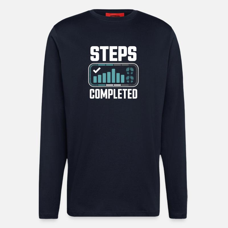 Steps Completed 10000 Schritte - Longsleeve - made by SPREAD - DARK NAVY