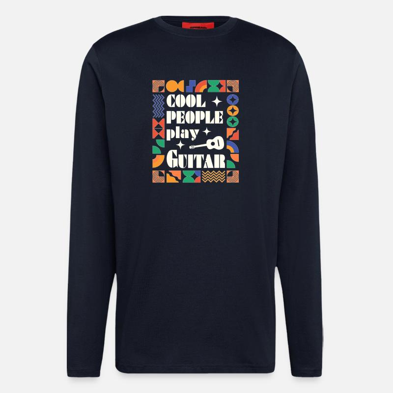 Cool people play Guitar bunt - Longsleeve - made by SPREAD  - DARK NAVY