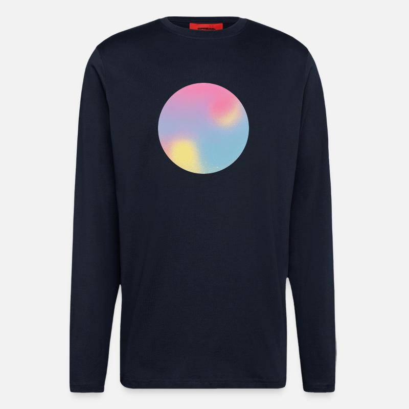 Aura Check Pastel Gradient Sphere - Longsleeve - made by SPREAD  - DARK NAVY
