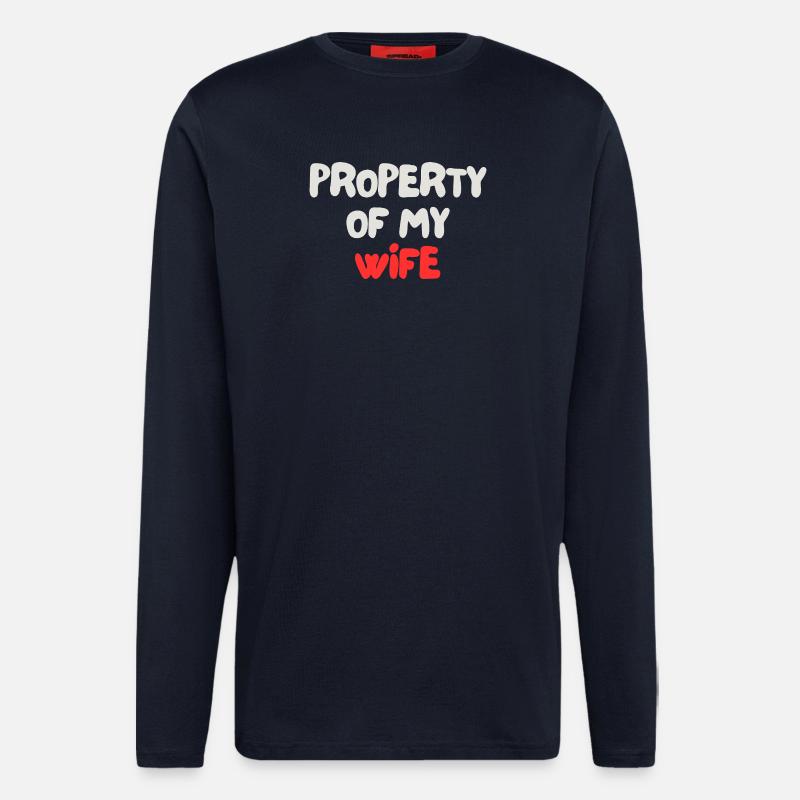 Eigentum meiner Frau - Langarmshirt - made by SPREAD  - DARK NAVY