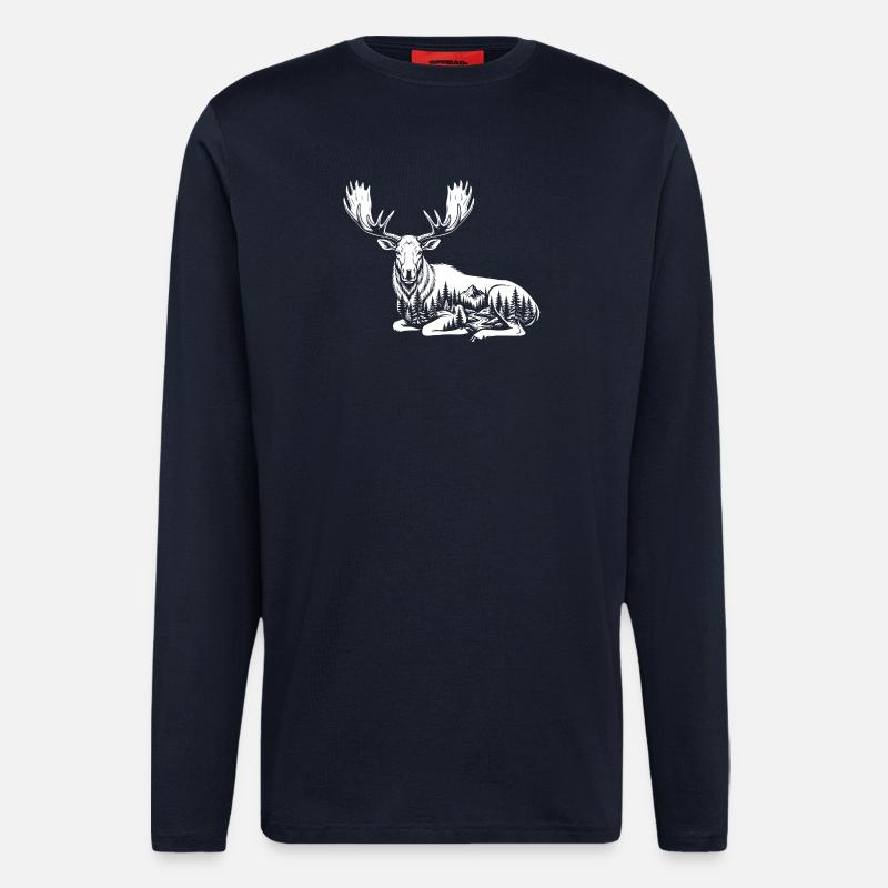 Elch - Langarmshirt - made by SPREAD  - DARK NAVY