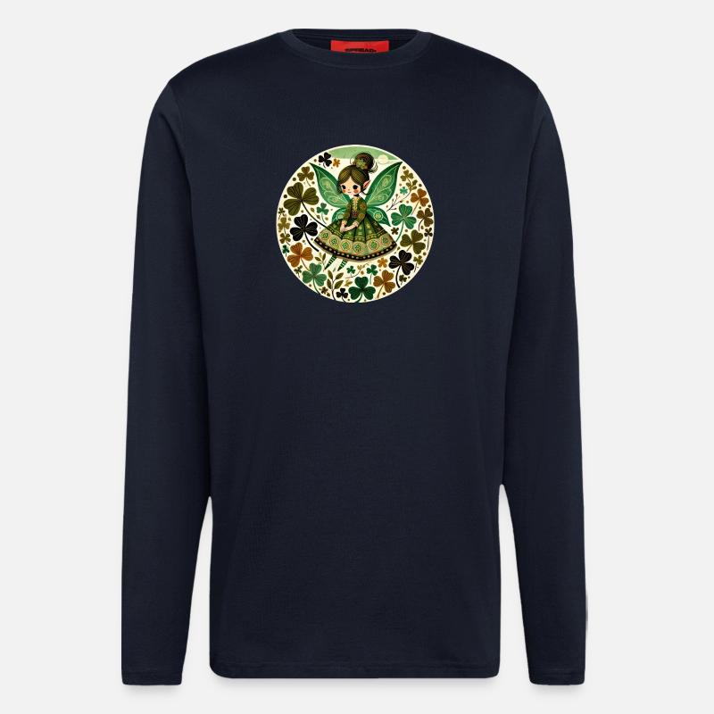 Smaragdfeenklee-Garten - Langarmshirt - made by SPREAD  - DARK NAVY