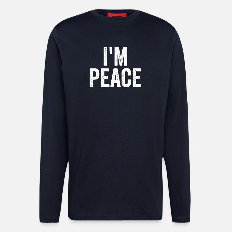 Ich bin Frieden - Langarmshirt - made by SPREAD  - DARK NAVY