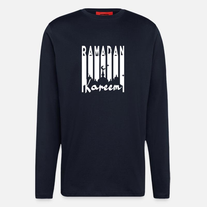 Ramadan-Kareem-Moschee-Silhouette - Langarmshirt - made by SPREAD - DARK NAVY