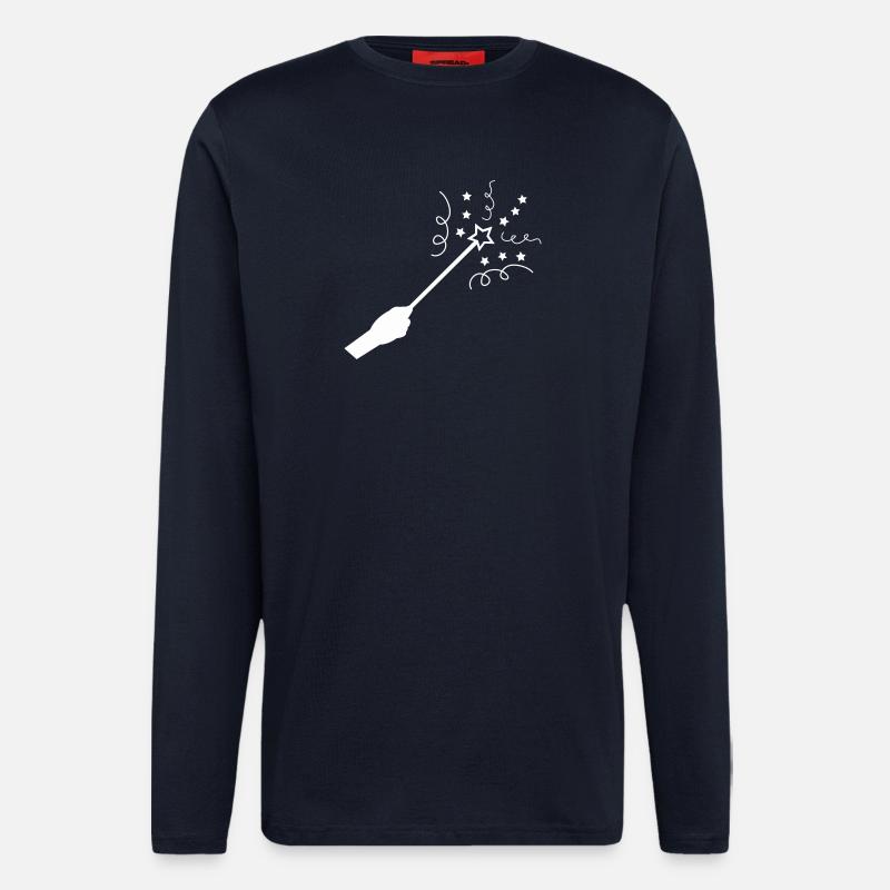 Sternenzauber Zauberstab - Langarmshirt - made by SPREAD  - DARK NAVY