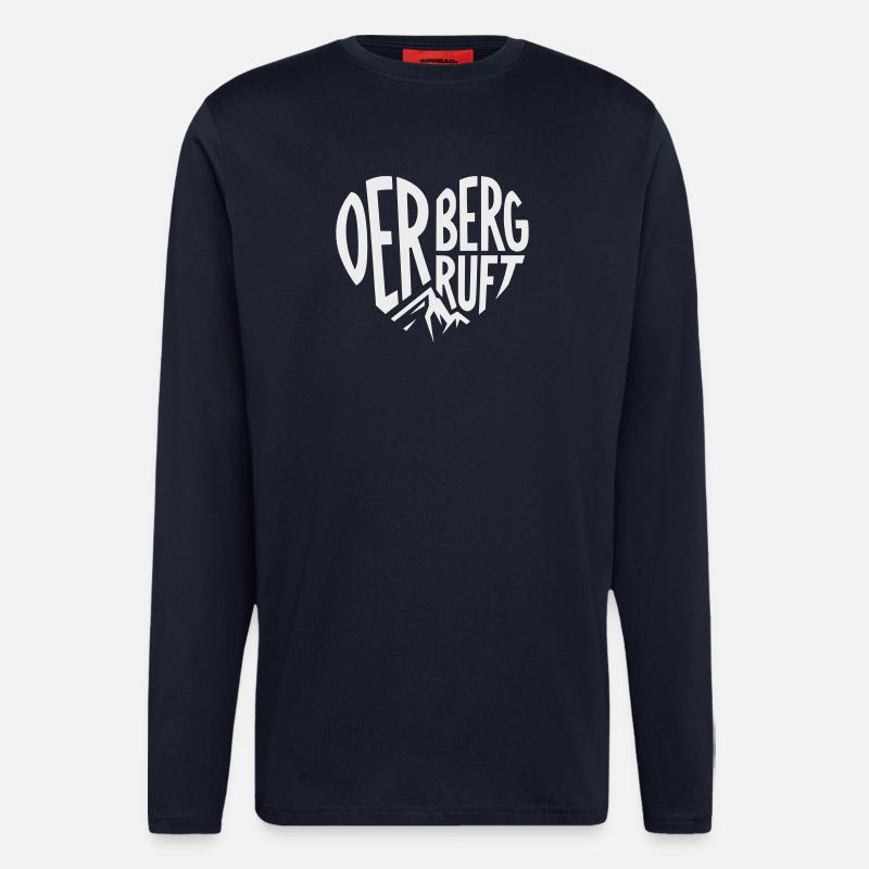 The mountain calls heart - Longsleeve - made by SPREAD  - DARK NAVY