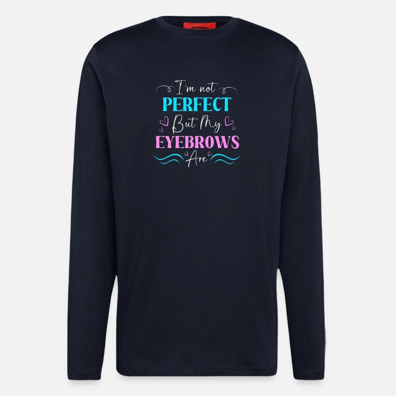 Make-up Microblading Kosmetik Kosmetikerin - Langarmshirt - made by SPREAD - DARK NAVY