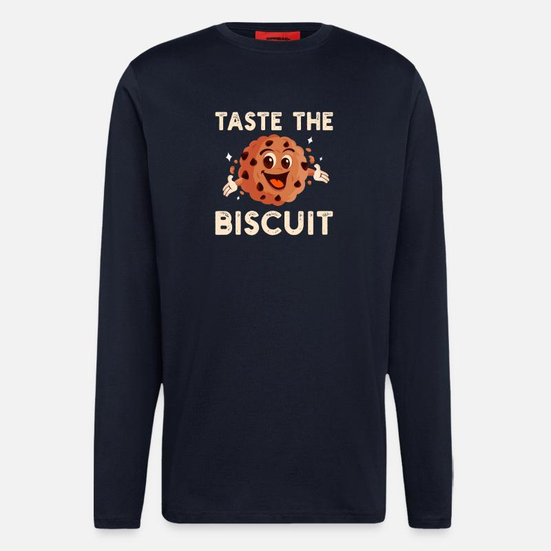 Goûte le Biscuit Buddy - Manches longues bio décontracté fabriqué en UE - DARK NAVY