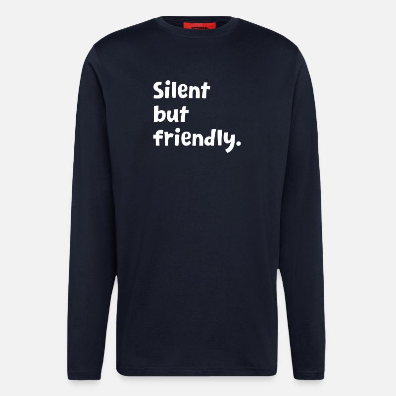 Introvertiert – Lustiges Introvertiert-Design – Sarkastisch - Langarmshirt - made by SPREAD  - DARK NAVY