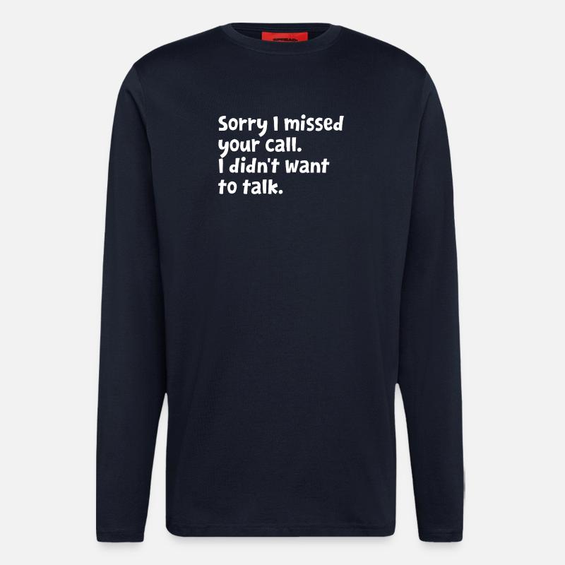 Introvert - Funny Introvert Design - Sarcastic - Longsleeve - made by SPREAD  - DARK NAVY