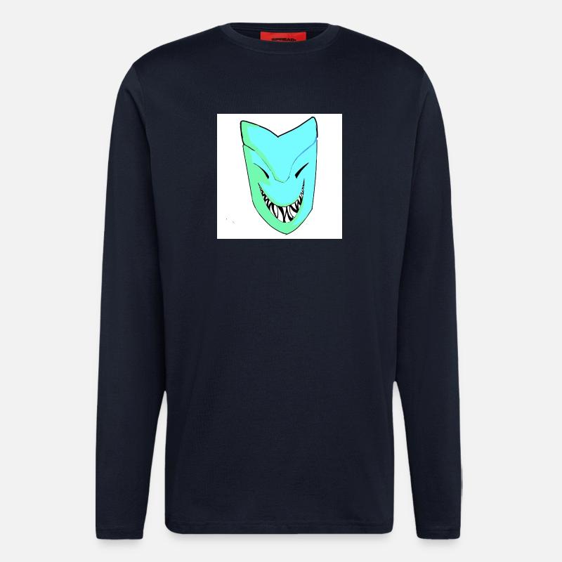 Smiling mask in gradient - Longsleeve - made by SPREAD  - DARK NAVY