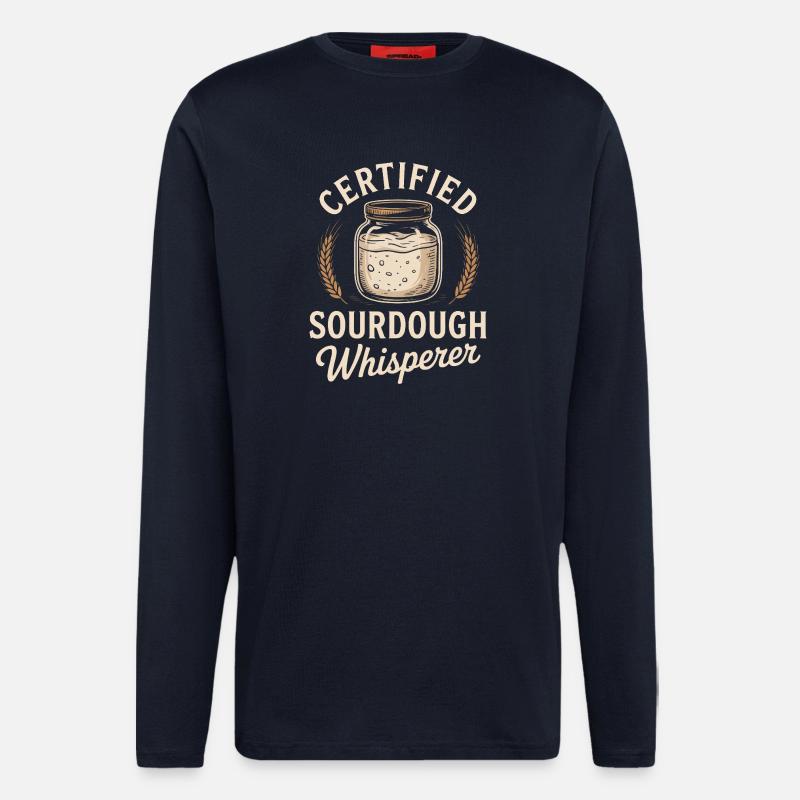 Zertifizierter Sauerteigflüsterer - Langarmshirt - made by SPREAD  - DARK NAVY