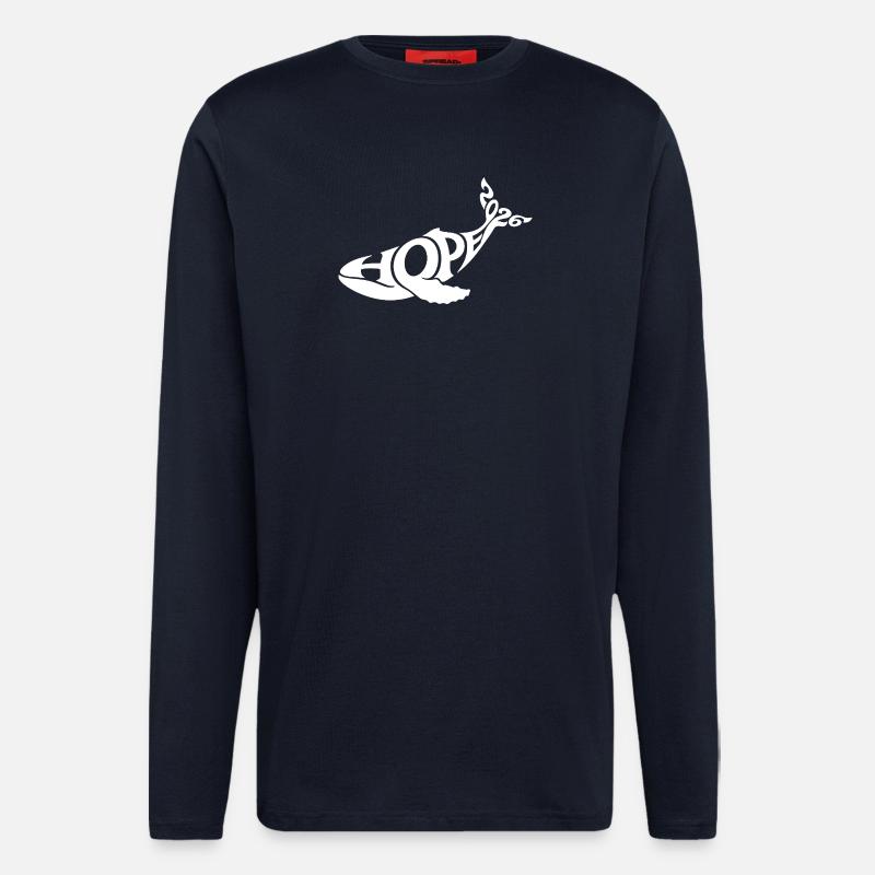 HOPE der Wal - Langarmshirt - made by SPREAD  - DARK NAVY