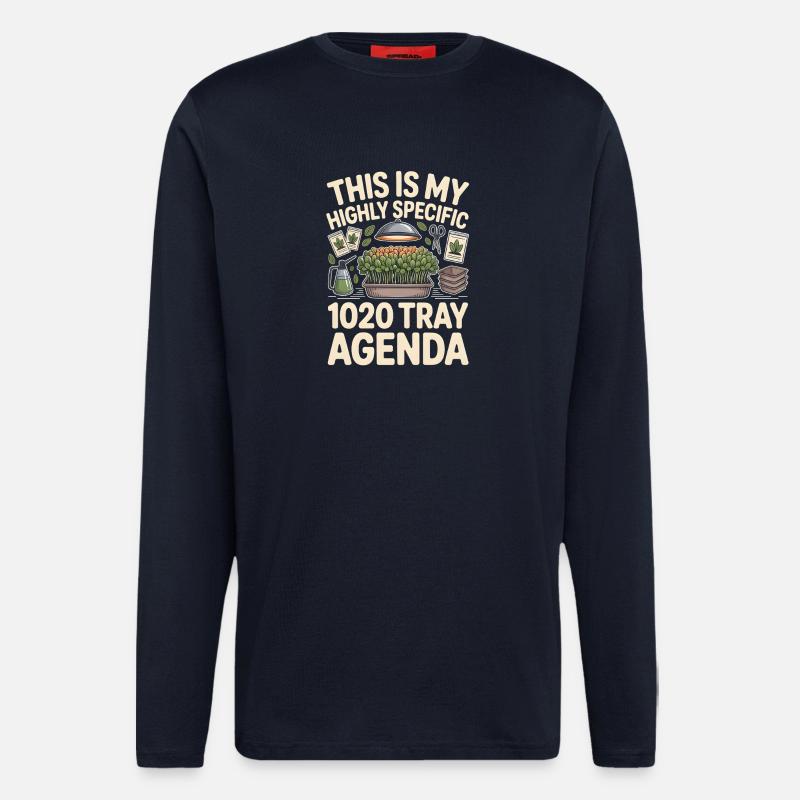 1020 Tray Agenda | Microgreens Nerd - Longsleeve - made by SPREAD - DARK NAVY