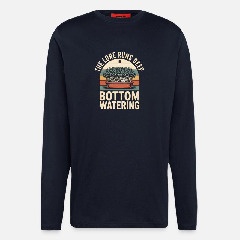 Water from below | Microgreens Insider - Longsleeve - made by SPREAD - DARK NAVY