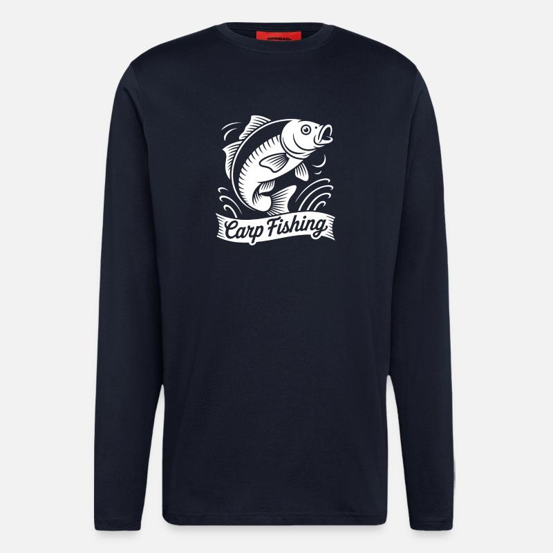 Karpfen Angeln - Langarmshirt - made by SPREAD  - DARK NAVY