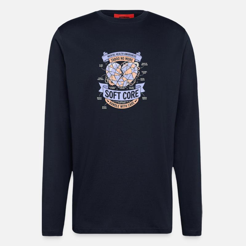 Handle With Care - Langarmshirt - made by SPREAD  - DARK NAVY