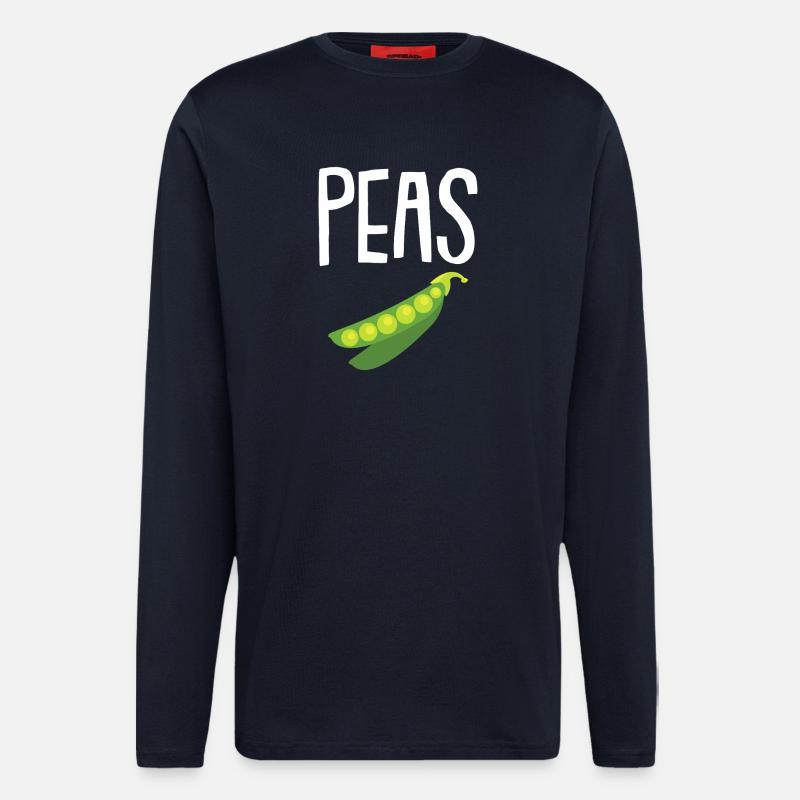 Erbsen-in-einen-Schoten-Pop-Grafik - Langarmshirt - made by SPREAD  - DARK NAVY