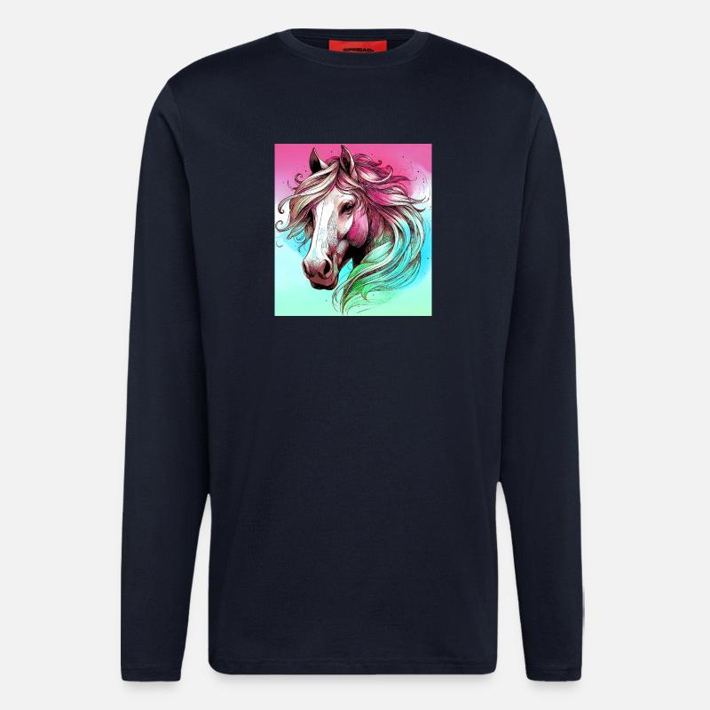 Pferd - Langarmshirt - made by SPREAD  - DARK NAVY