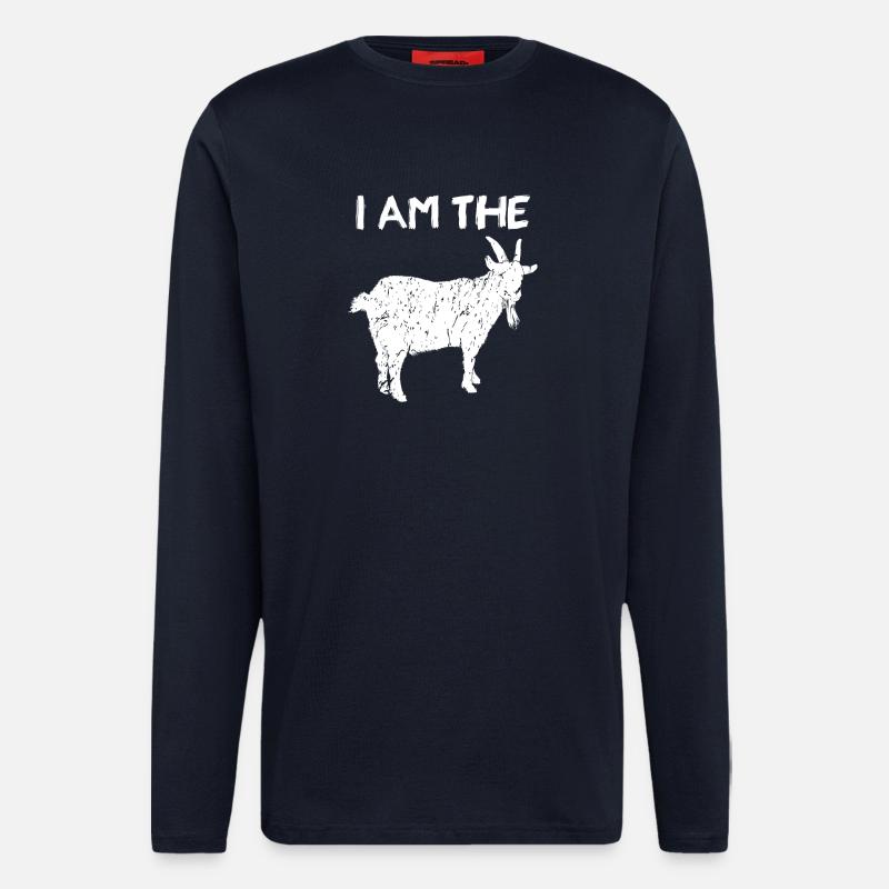 Ich bin die GOAT-Silhouette - Langarmshirt - made by SPREAD  - DARK NAVY