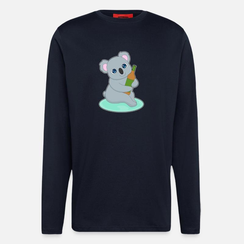 Koala Flasche Bier - Langarmshirt - made by SPREAD  - DARK NAVY