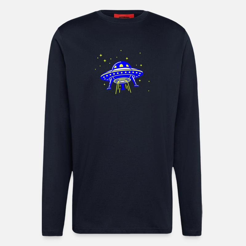 UFO – Visit from another galaxy - Longsleeve - made by SPREAD  - DARK NAVY