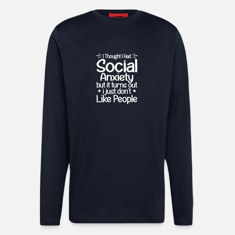 Soziale Ängste - Langarmshirt - made by SPREAD  - DARK NAVY