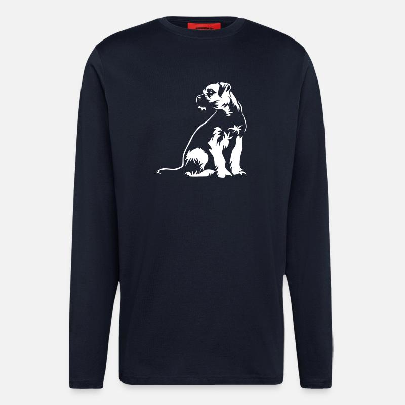 Border Terrier "Black Edition" - Longsleeve - made by SPREAD  - DARK NAVY