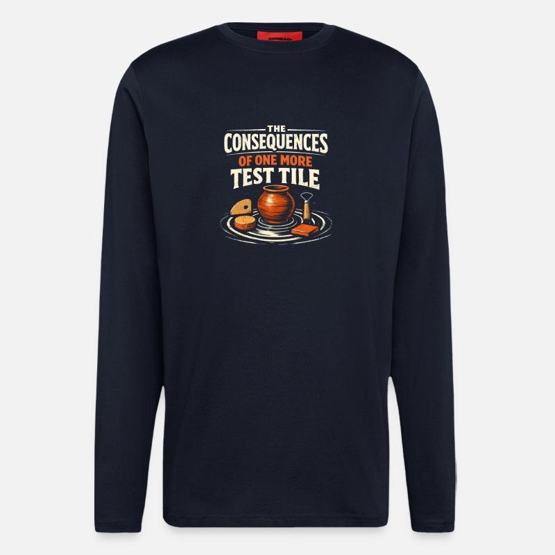 Another test tile | Ceramics - Longsleeve - made by SPREAD  - DARK NAVY