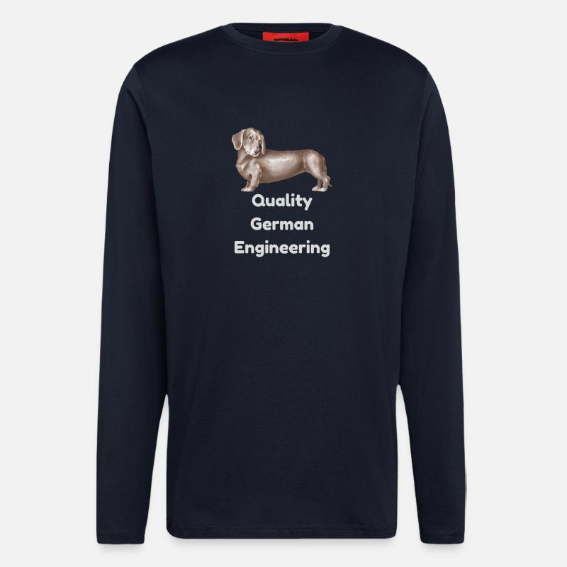 Quality German Dachshund Engineering - Longsleeve - made by SPREAD  - DARK NAVY