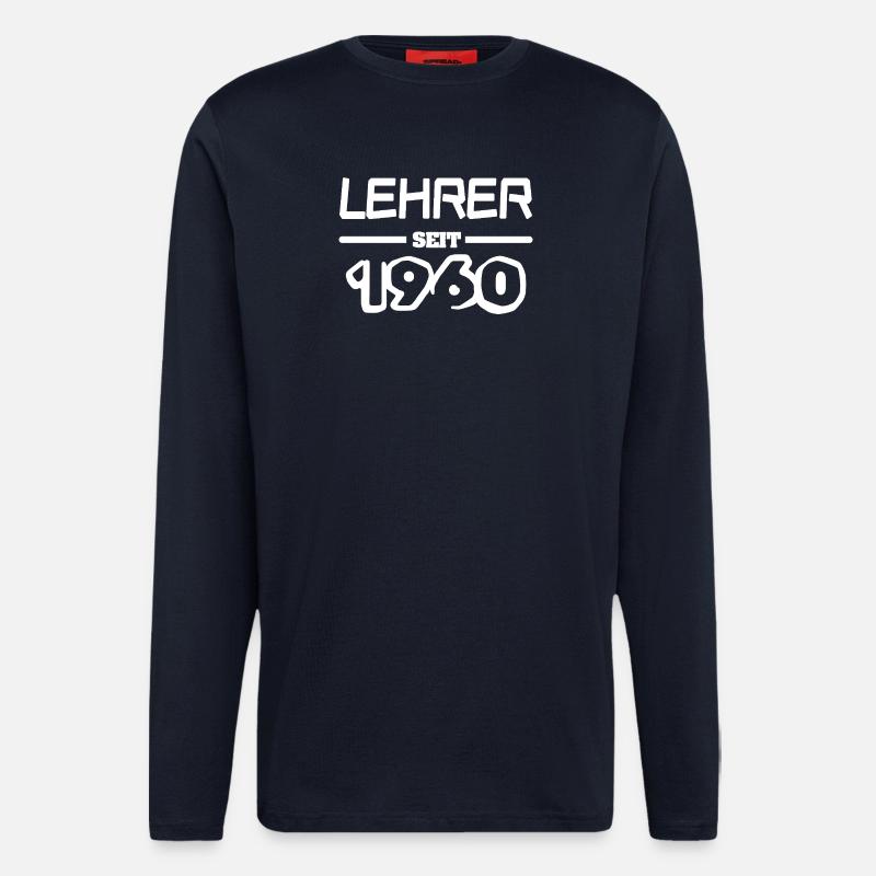 Lehrerin 1960 - Langarmshirt - made by SPREAD  - DARK NAVY