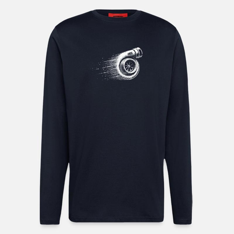 Turbolader Boost Boosted Tuner Schrauber - Langarmshirt - made by SPREAD  - DARK NAVY