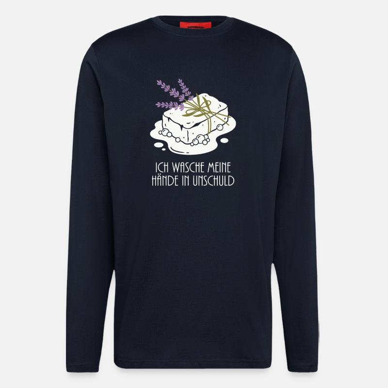 Soaps Foam Lavender Hobby - Longsleeve - made by SPREAD  - DARK NAVY