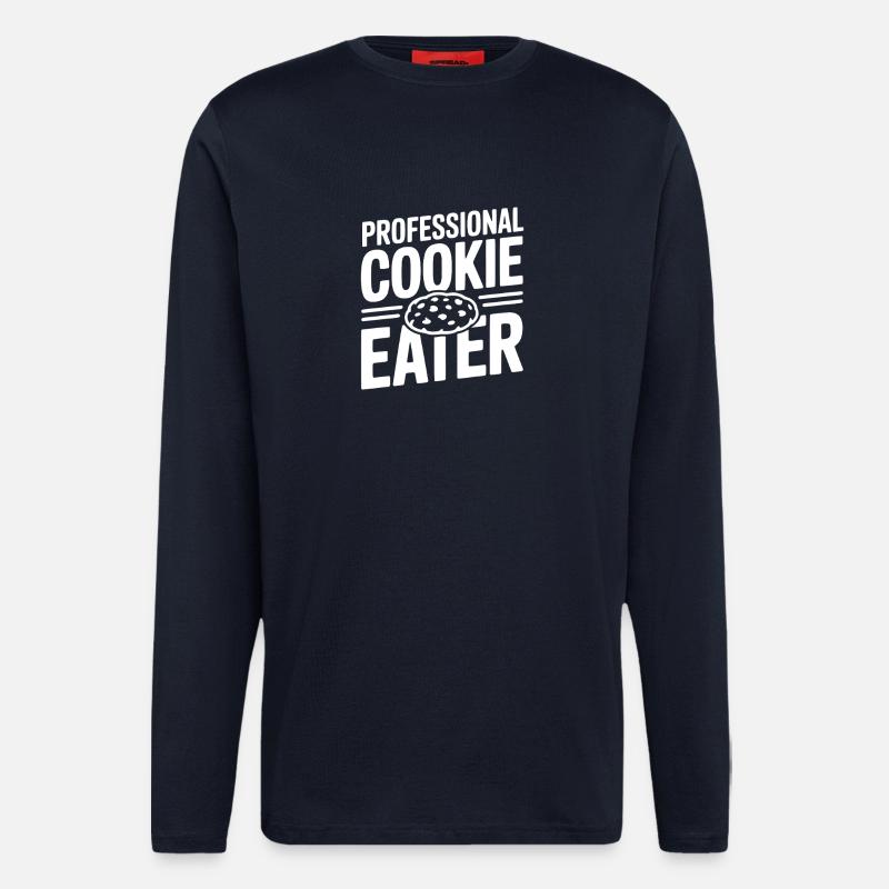 Mangeur de biscuits professionnel - Manches longues bio décontracté fabriqué en UE - DARK NAVY