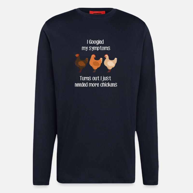 Huhn spricht mit - Langarmshirt - made by SPREAD  - DARK NAVY