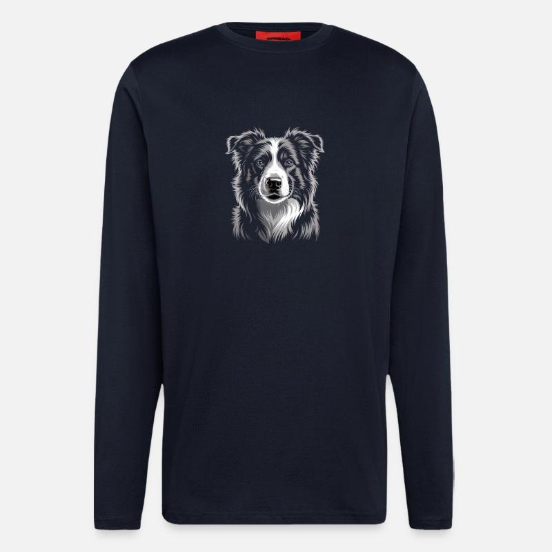 Boder Collie - Langarmshirt - made by SPREAD  - DARK NAVY