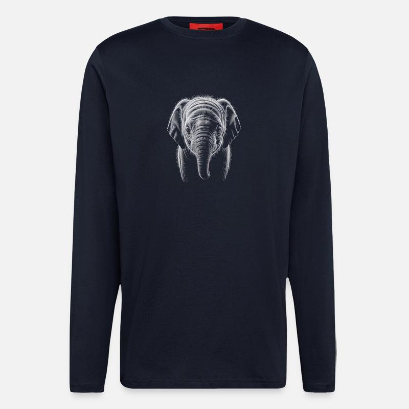 Elephant Head - Longsleeve - made by SPREAD  - DARK NAVY