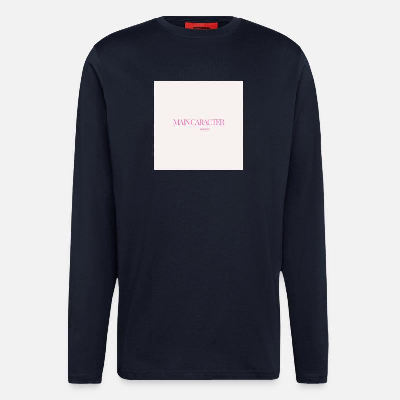 "CARACTER SOMETIMES" Graphic Tee Design - Longsleeve - made by SPREAD  - DARK NAVY