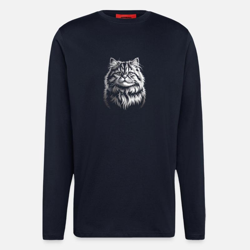 Katze - Langarmshirt - made by SPREAD  - DARK NAVY