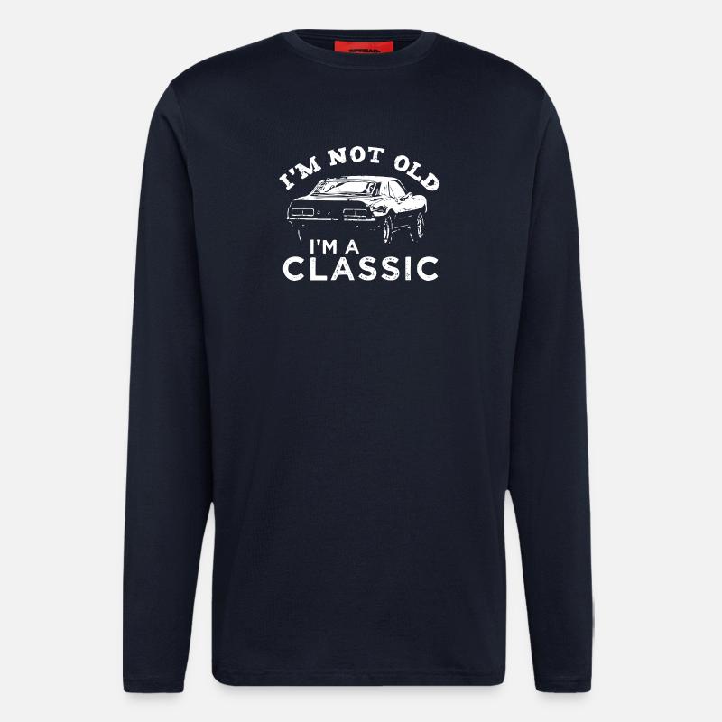 Nicht alt, ich bin ein Oldtimer - Langarmshirt - made by SPREAD  - DARK NAVY