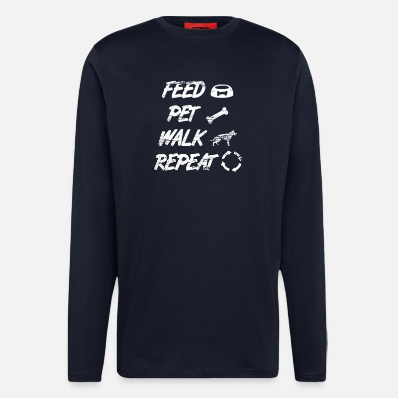 Feed Pet Walk Repeat - Langarmshirt - made by SPREAD  - DARK NAVY