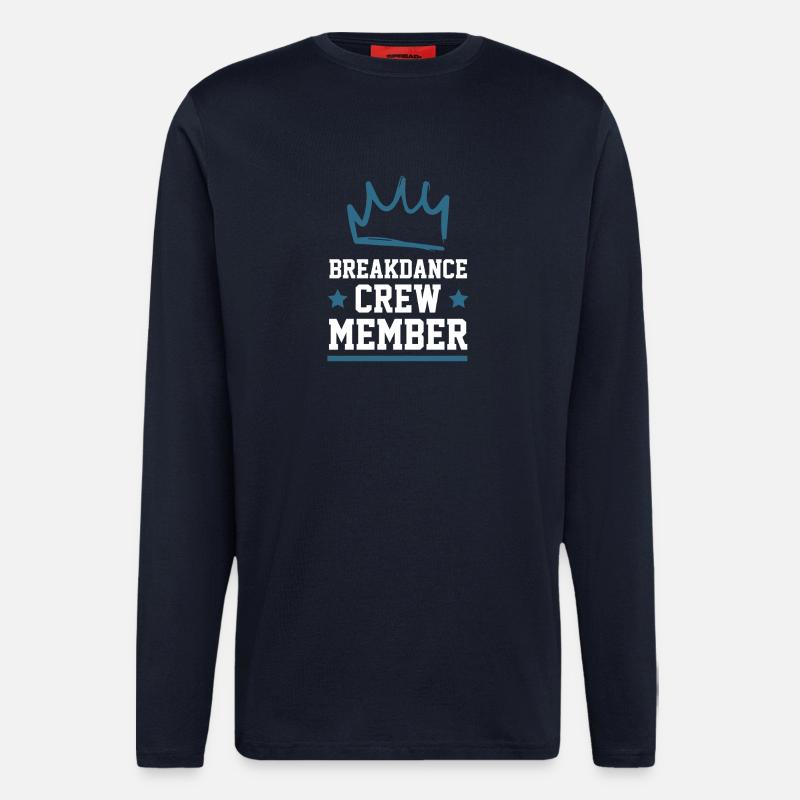 Équipe de breakdance - Manches longues bio décontracté fabriqué en UE - DARK NAVY