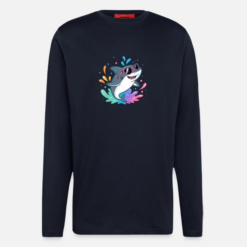 Shark Fun Bunter Surfer - Langarmshirt - made by SPREAD  - DARK NAVY