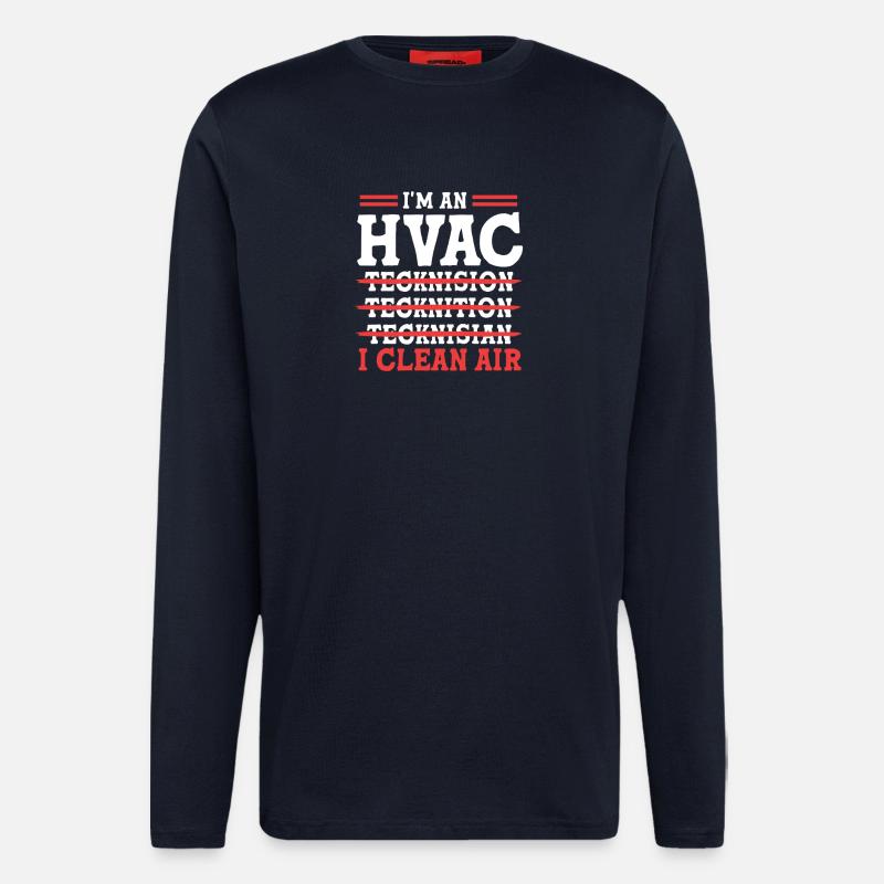 Heizung Klimatechniker Techniker Kältetechniker - Langarmshirt - made by SPREAD  - DARK NAVY