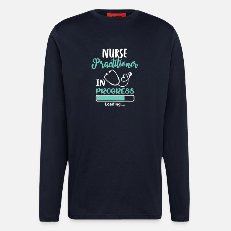 Nurse Practitioner In Progress lädt - Langarmshirt - made by SPREAD  - DARK NAVY